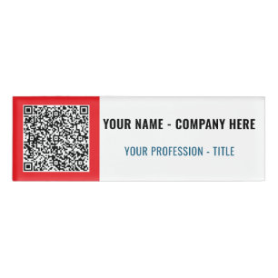 Design Your QR Code Info Business Name Tag Example