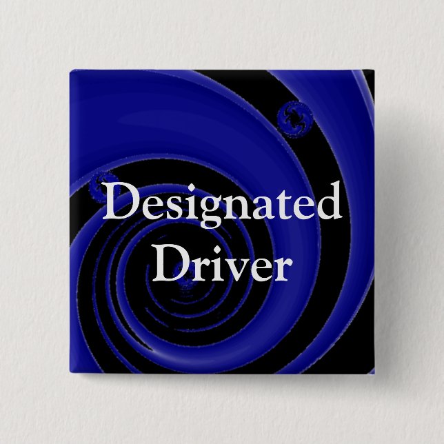 Designated Driver 15 Cm Square Badge (Front)