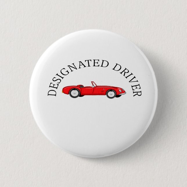 Designated Driver 6 Cm Round Badge (Front)