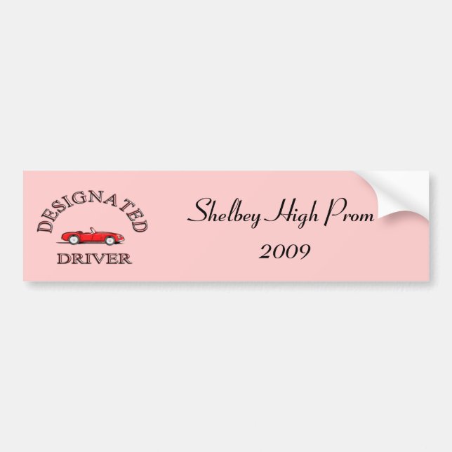 Designated Driver Bumper Sticker (Front)