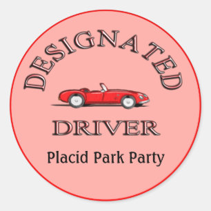 Designated Driver Stickers 2 Personalised Stickers
