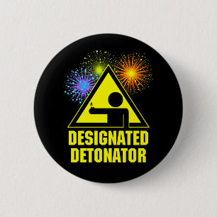 Designated Fireworks Detonator 6 Cm Round Badge
