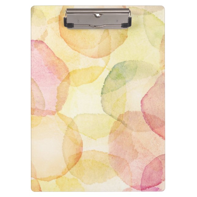 Designed abstract background with watercolor clipboard (Front)