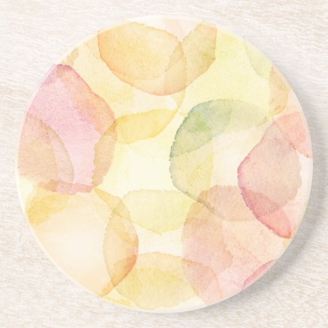 Designed abstract background with watercolor coaster (Front)