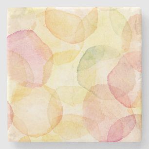 Designed abstract background with watercolor stone coaster