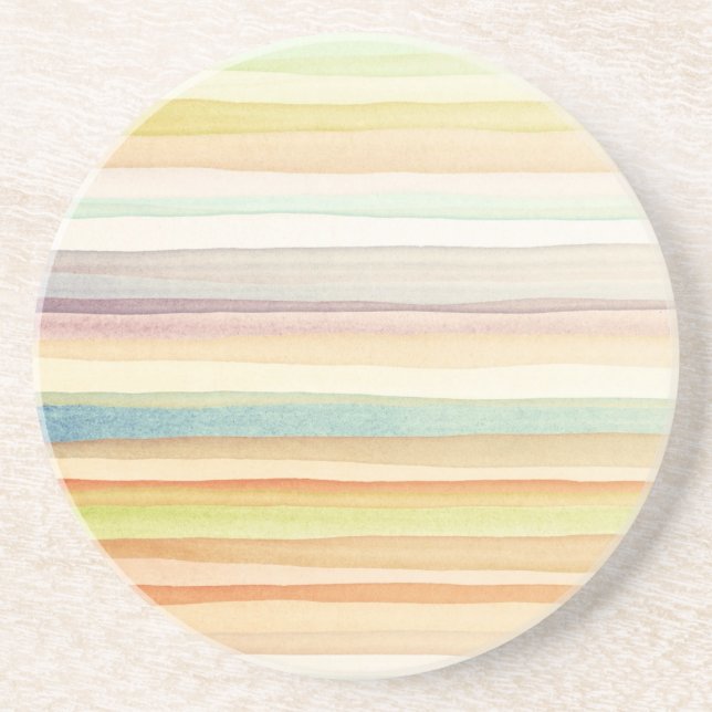 Designed art background. Used watercolor Coaster (Front)