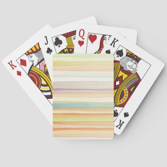 Designed art background. Used watercolor Playing Cards (Back)