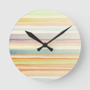 Designed art background. Used watercolor Round Clock