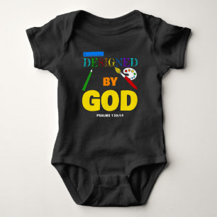Designed By God – Psalms 139:14 Christian Faith  A Baby Bodysuit