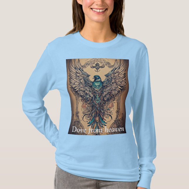 Designed Long Sleeve T-Shirt Comfortable, Casual,  (Front)