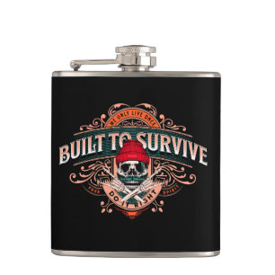 Designed To Survive Make The Right Inspiring Quote Hip Flask