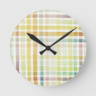 Designed watercolor art background, texture 2 round clock