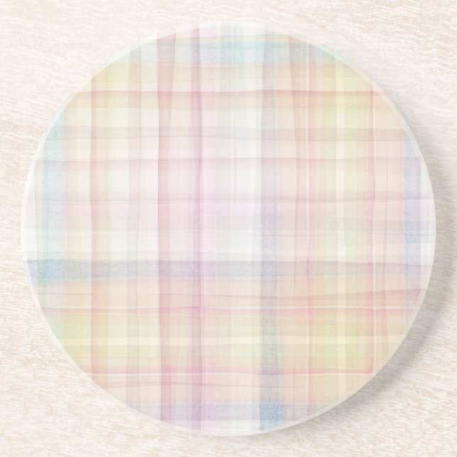 Designed watercolor art background, texture coaster (Front)