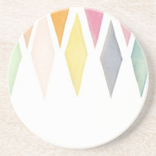 Designed watercolor background coaster