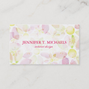 Designed watercolor flower background, texture business card