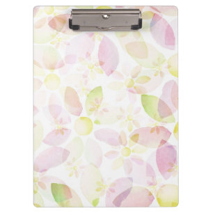 Designed watercolor flower background, texture clipboard