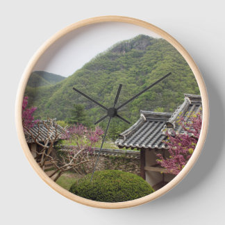 Designed with a photograph of South Korea, Natural Clock