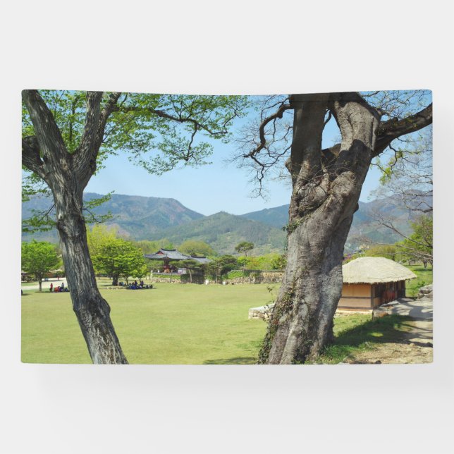 Designed with a photograph of South Korea, Printed Banner (Horizontal)
