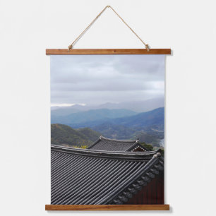 Designed with a photograph of South Korea, Vertica Hanging Tapestry
