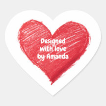 Designed with love by X, Custom Heart in Heart