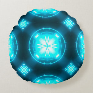 Designer abstract background with glowing individu round cushion