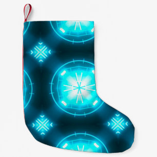 Designer abstract background with glowing individu small christmas stocking