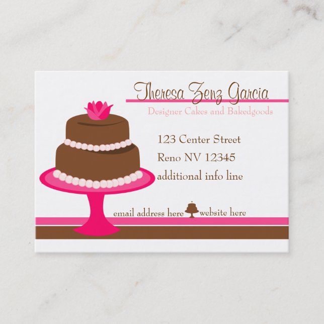 Designer Bakedgoods-Cake Business Card (Front)