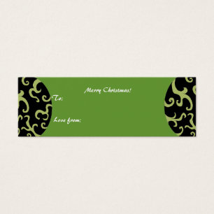 Designer Black and Green Gift Tag