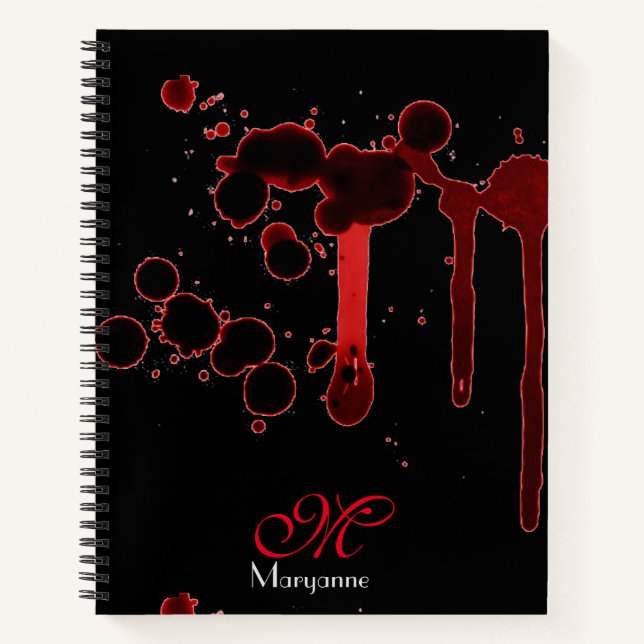 Designer Blood Splatter Notebook (Front)