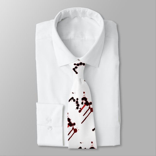 Designer Blood Splatter Tie (Tied)