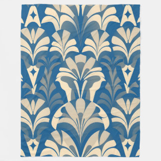 Designer Blue Pattern Fleece Blanket