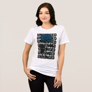 designer blue rose woman Tri-Blend shirt