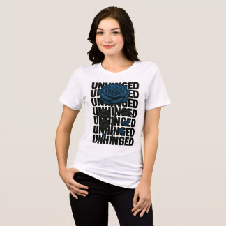 designer blue rose woman Tri-Blend shirt