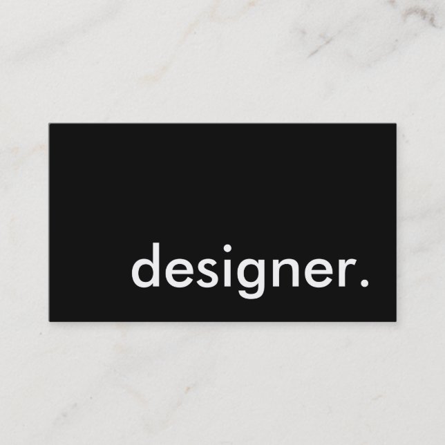 designer. business card (Front)