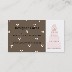 Designer Cake Pink and Chocolate Business Card