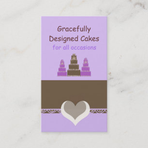 Designer Cakes/Baking - Purple Business Card