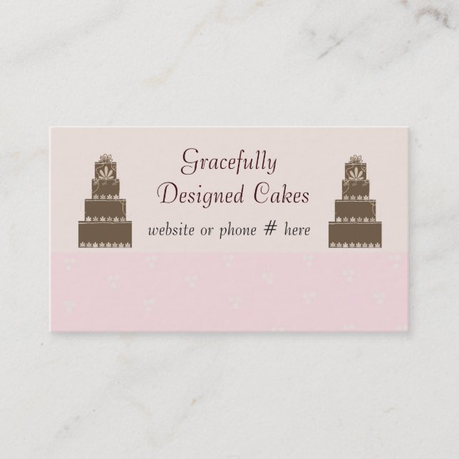 Designer Cakes Business Card (Front)