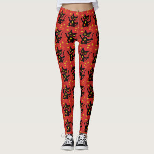 Designer Cats and Hearts Leggings