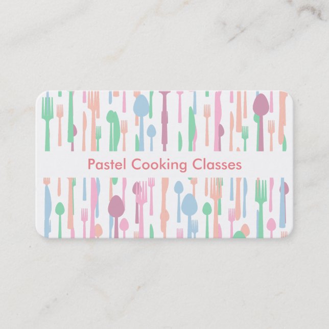 Designer Cooking School Business Cards (Front)