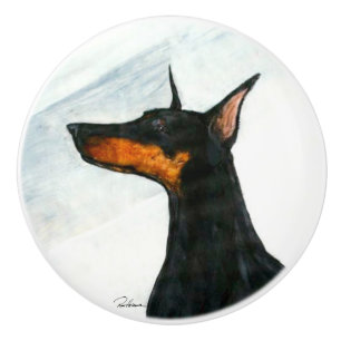 Designer Dog Ceramic Knob