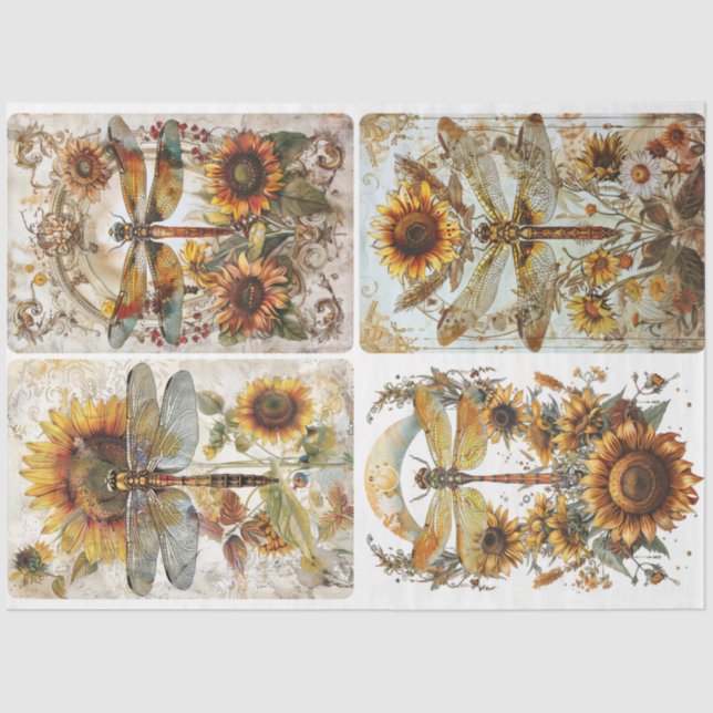 Designer Dragonflies Tissue Paper (Front)