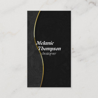 Designer Elegant Black Business Cards