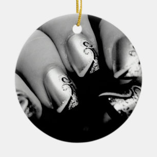 Designer Fingernails Ceramic Ornament