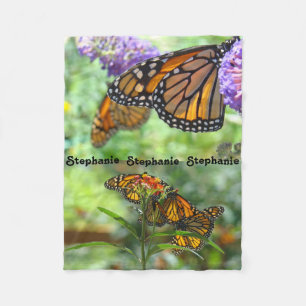 Designer Fleece Blankets Monarch Butterflies gifts