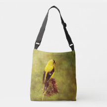 Designer Goldfinch All-Over-Print Crossbody Bag