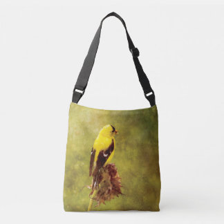 Designer Goldfinch All-Over-Print Crossbody Bag