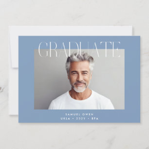 Designer Graduate Modern Two Photo Graduation Announcement