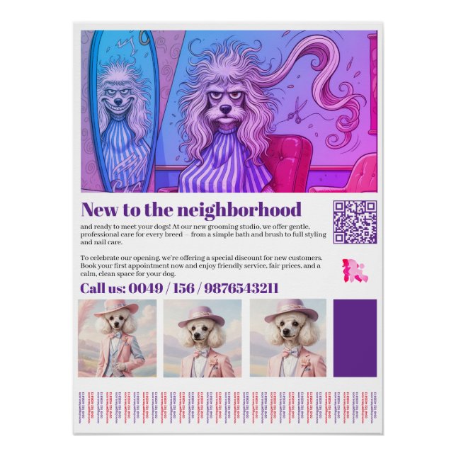 Designer Great Dane Puppy Poster (Front)