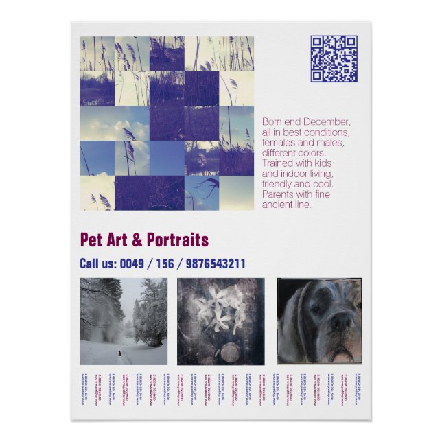Designer Great Dane Puppy Poster (Front)