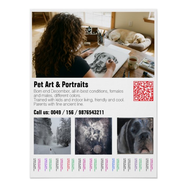 Designer Great Dane Puppy Poster (Front)
